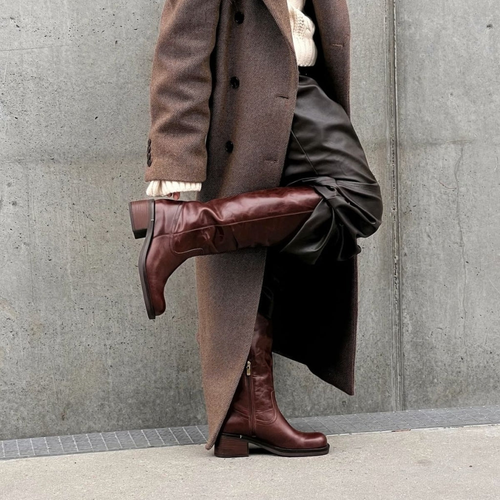 Copenhagen Brown Leather Tall Boot|CS8746