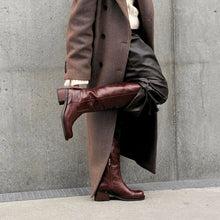 Load image into Gallery viewer, Copenhagen Brown Leather Tall Boot|CS8746
