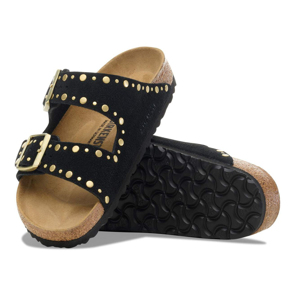 Birkenstock Arizona Rivet  Suede Leather Black|1030348