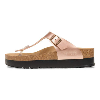 Birkenstock sandal with cork sole on a white background