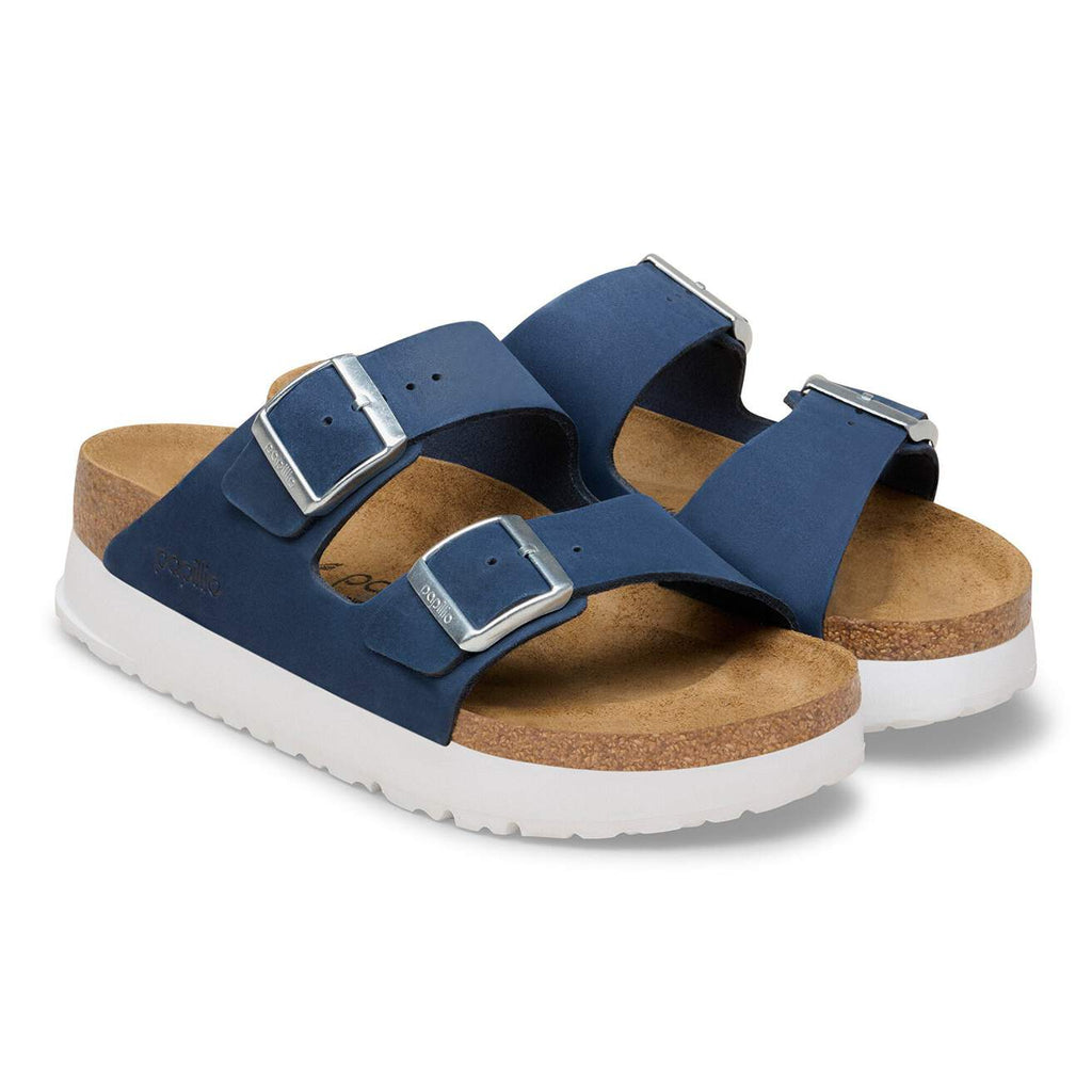 Birkenstock Arizona PAP Flex Platform  Nubuk Leather New Navy|1031404