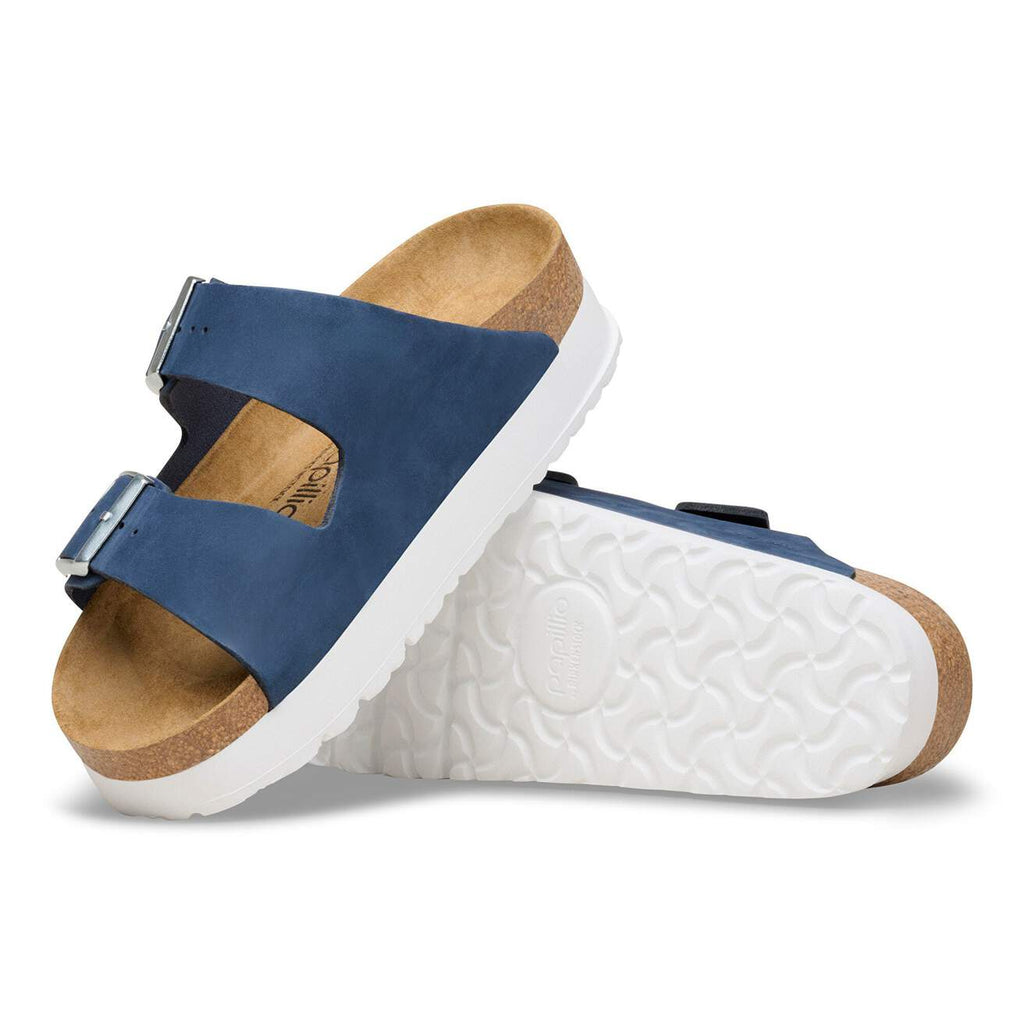 Birkenstock Arizona PAP Flex Platform  Nubuk Leather New Navy|1031404