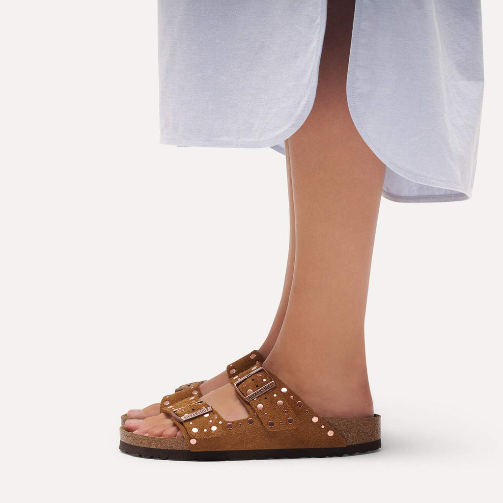 Birkenstock Arizona Rivet  Suede Leather Mink|1031731