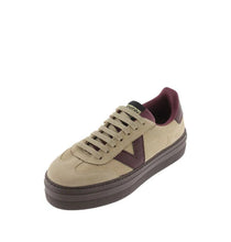 Load image into Gallery viewer, Victoria Beige Suede Platform Trainer|1092177BG
