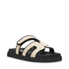 Load image into Gallery viewer, Steve Madden Natural and Black Mule| 11003028NB
