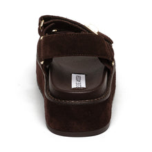 Load image into Gallery viewer, Steve Madden Brown Suede Platform Strap Sandal| 11003034
