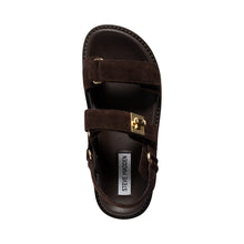 Load image into Gallery viewer, Steve Madden Brown Suede Platform Strap Sandal| 11003034
