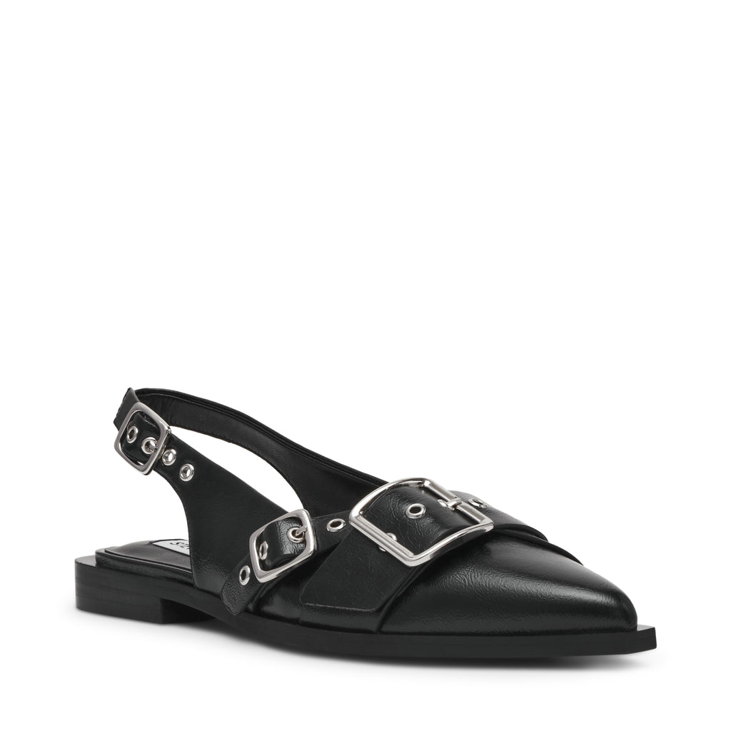 Steve Madden Black Leather Sling Back| 11003901BK