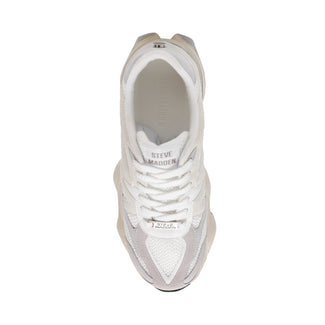 White sneaker with gray accents on a white background