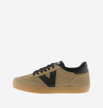 Load image into Gallery viewer, Victoria Beige &amp; Black Suede Trainer|1126219BG
