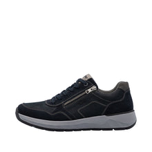 Load image into Gallery viewer, Rieker Wide Fit Black &amp; Navy Laced Casual Shoe|1150014
