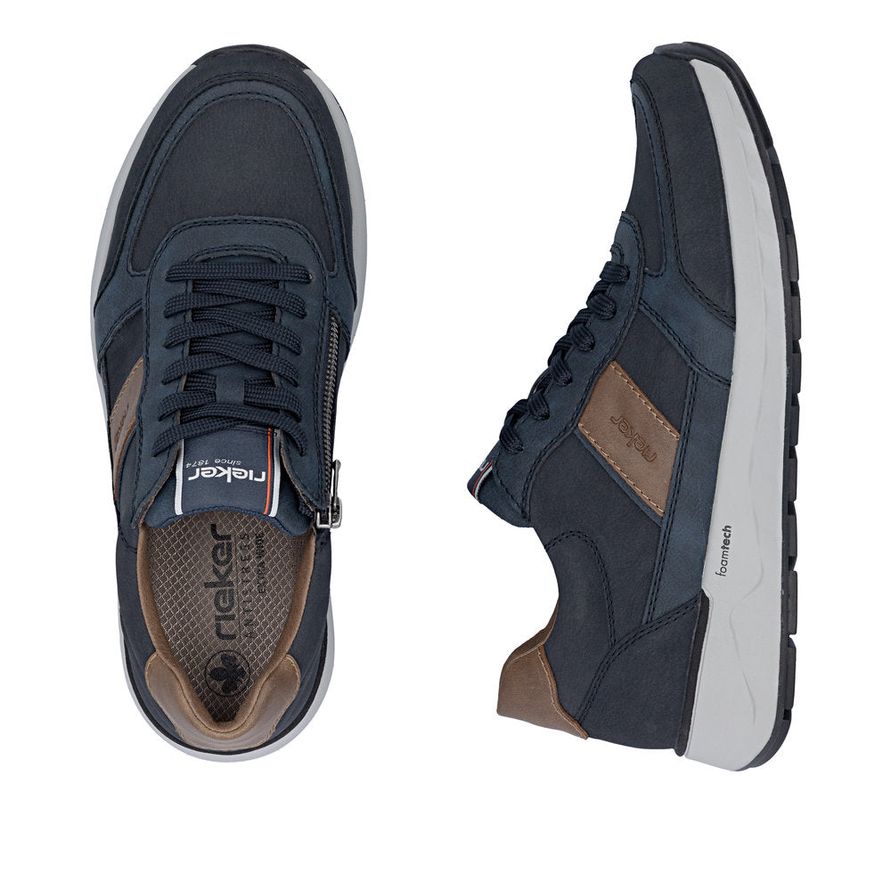 Rieker Wide Fit Blue Trainer|1150514