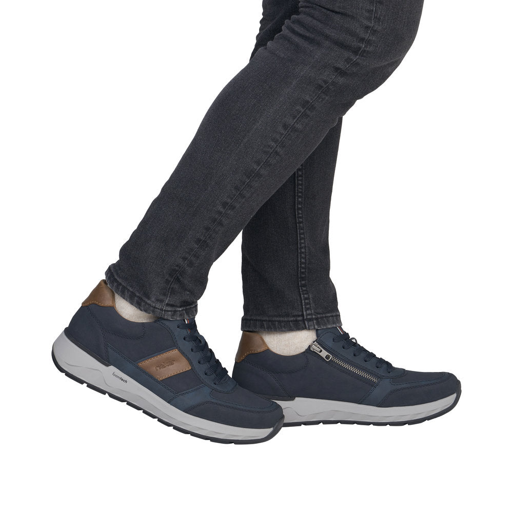 Rieker Wide Fit Blue Trainer|1150514