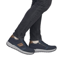 Load image into Gallery viewer, Rieker Wide Fit Blue Trainer|1150514
