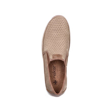Load image into Gallery viewer, Rieker Beige Cut Out Leather Slip On|1195564
