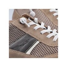 Load image into Gallery viewer, Close-up of a brown sneaker with white laces and 'Rieker' branding.
