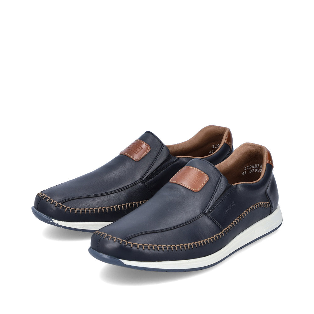 Rieker Navy and Tan Slip On |1196214P