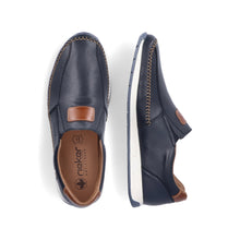 Load image into Gallery viewer, Rieker Navy and Tan Slip On |1196214P
