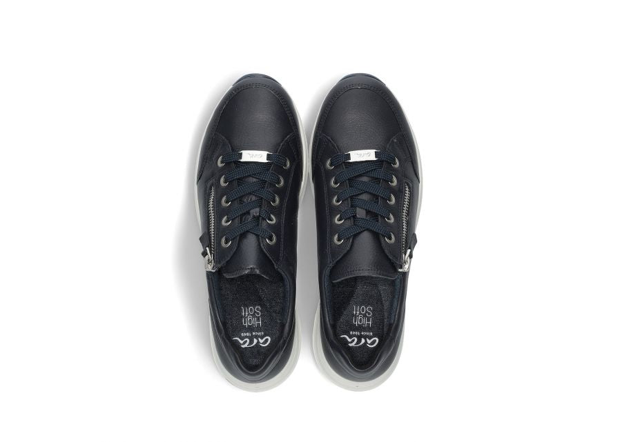 Ara Navy Wide Fit Trainer|122480102