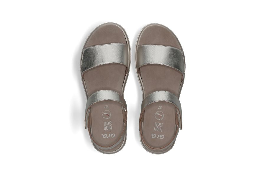 Ara Gold Leather Sandal|123351811G