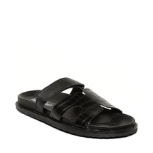 Load image into Gallery viewer, Steve Madden Black leather Strap Sandal|12000835BL
