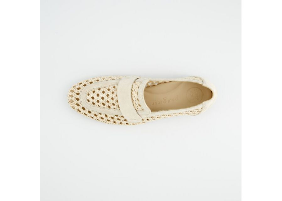 Paul Green Beige Braided Leather Loafer |1209019