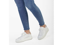 Load image into Gallery viewer, Ara White Platform Wide Fit Trainer|122300304B
