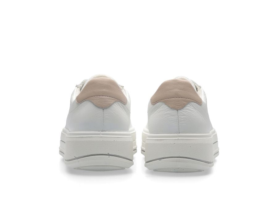 Ara White Platform Wide Fit Trainer|122300304B