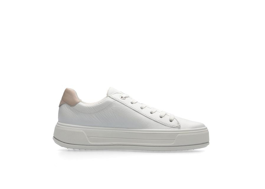 Ara White Platform Wide Fit Trainer|122300304B