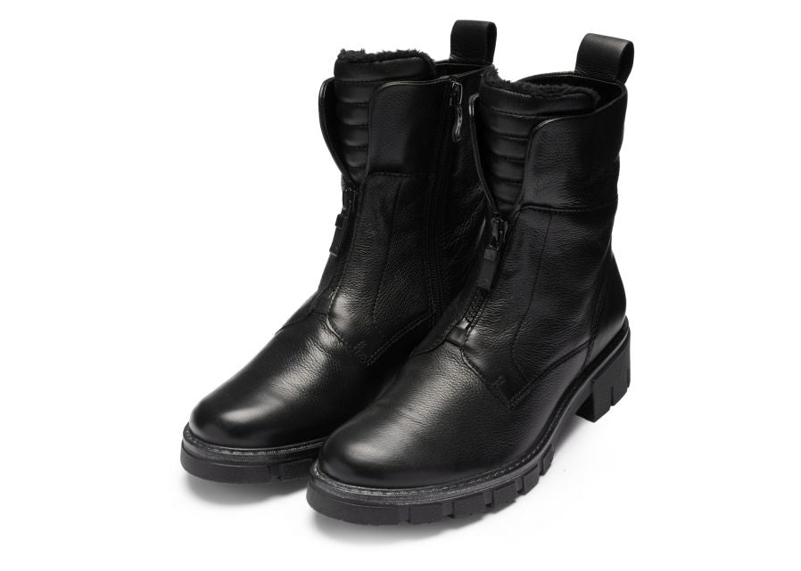 Ara Black Leather Ankle Boot|122313065G