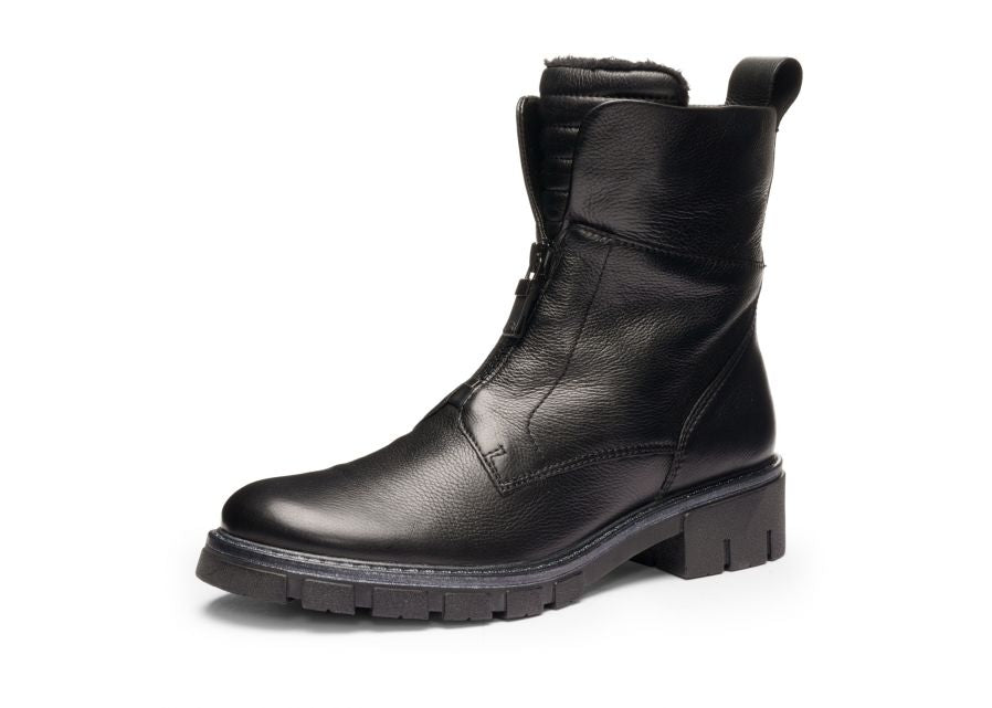 Ara Black Leather Ankle Boot|122313065G