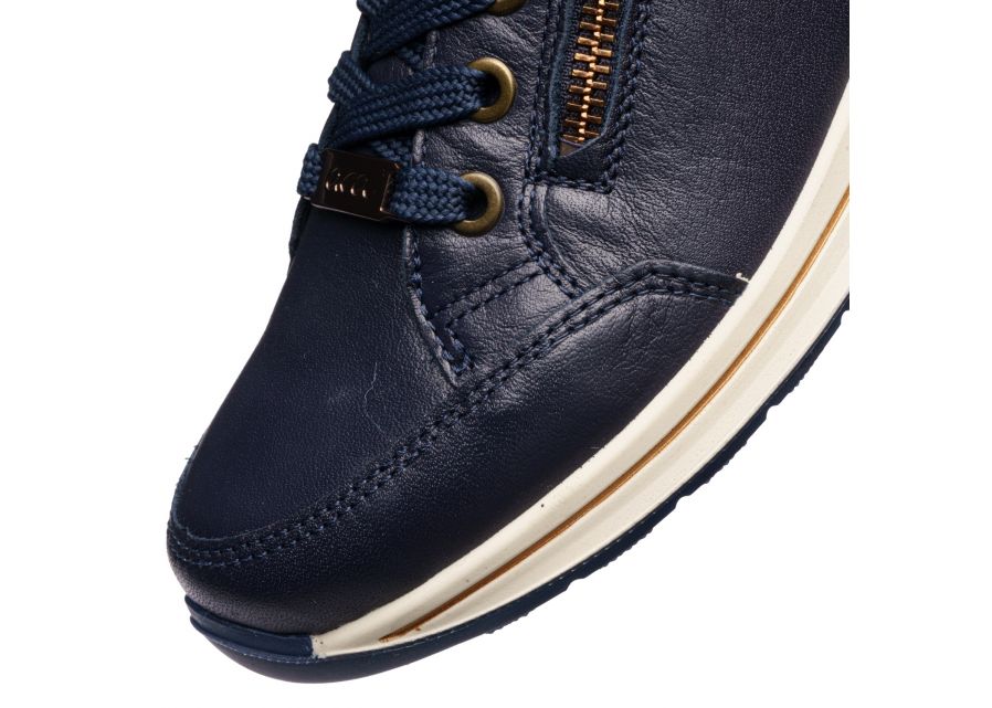 Ara Wide Fit Navy Trainer|122480122G