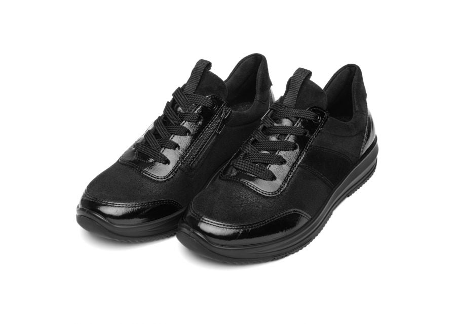 Ara Wide Fit Black Trainer|122553210