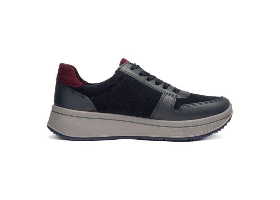 Ara Wide Fit Navy Trainer|122754022