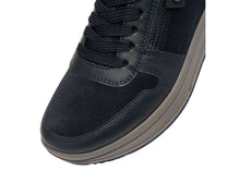 Load image into Gallery viewer, Ara Wide Fit Navy Trainer|122754022
