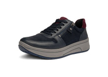 Load image into Gallery viewer, Ara Wide Fit Navy Trainer|122754022
