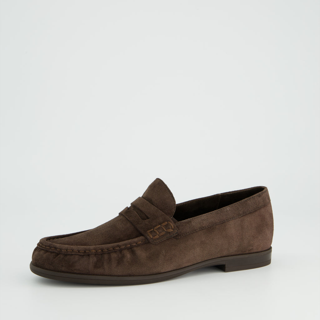 Paul Green Soft Brown Suede Loafer|1228001