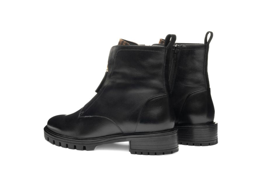Ara Black Leather Ankle Boot|122952001B