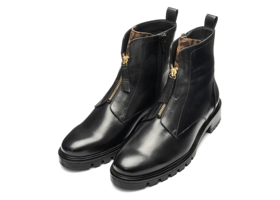 Ara Black Leather Ankle Boot|122952001B
