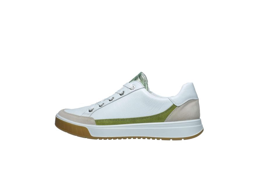 Ara White Wide Fit Platform Trainer |125000406W