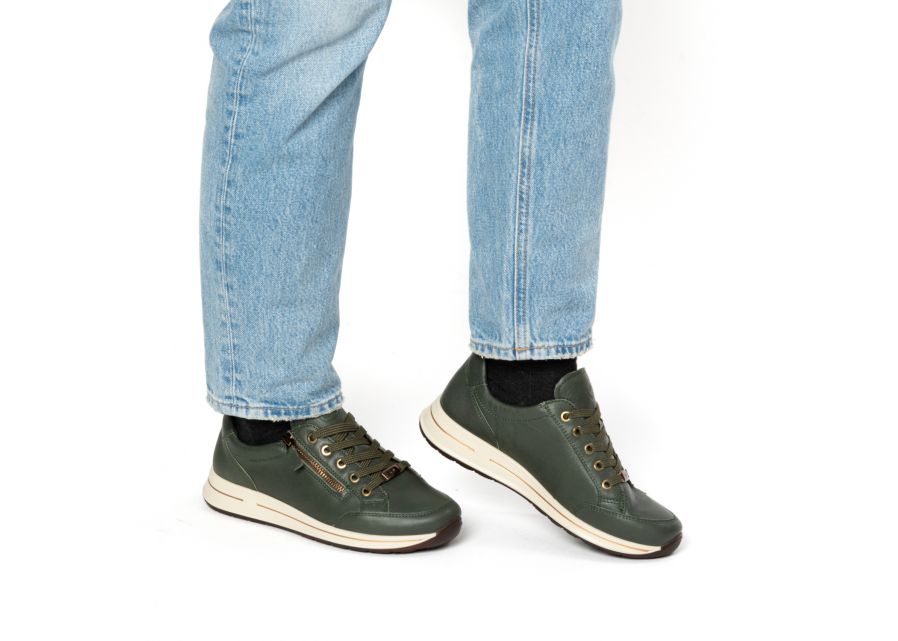 Ara Wide Fit Green Trainer|125480161