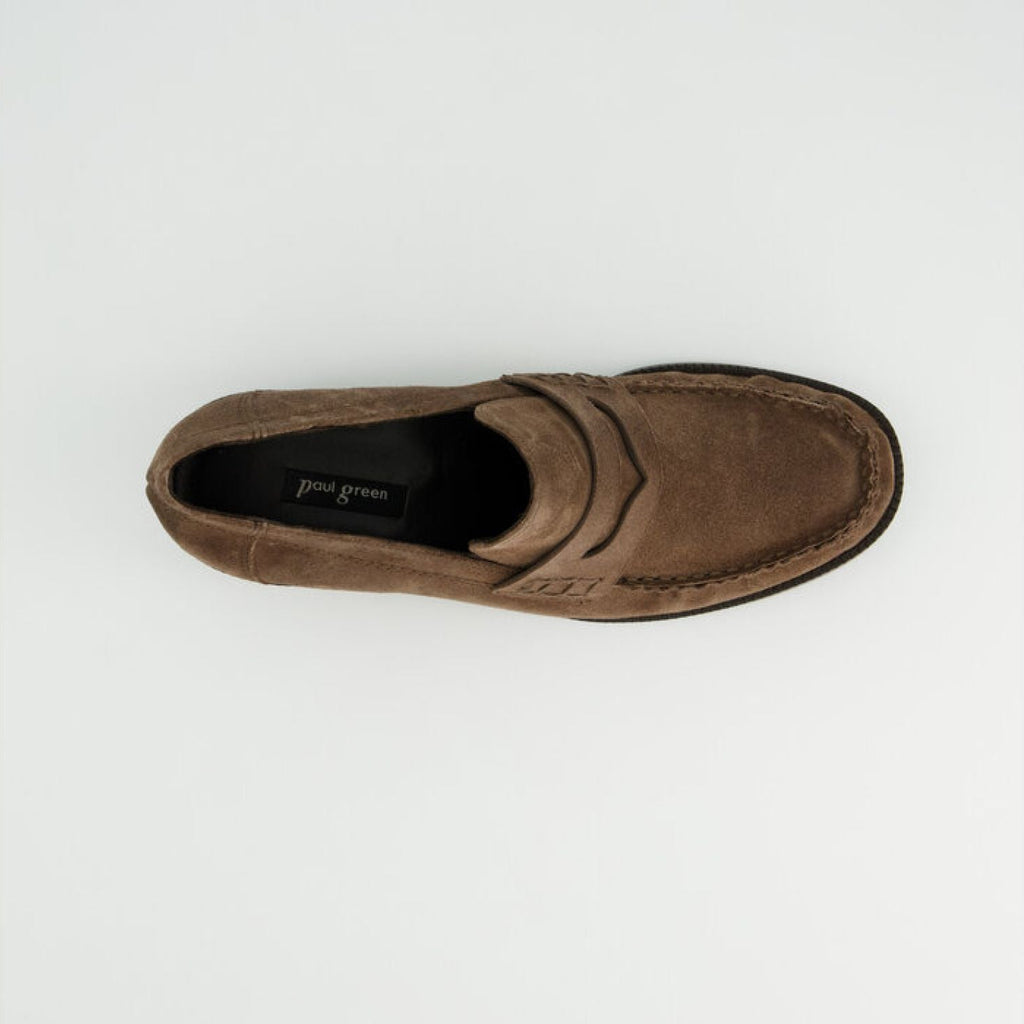 Paul Green Brown Suede Loafer|1260005