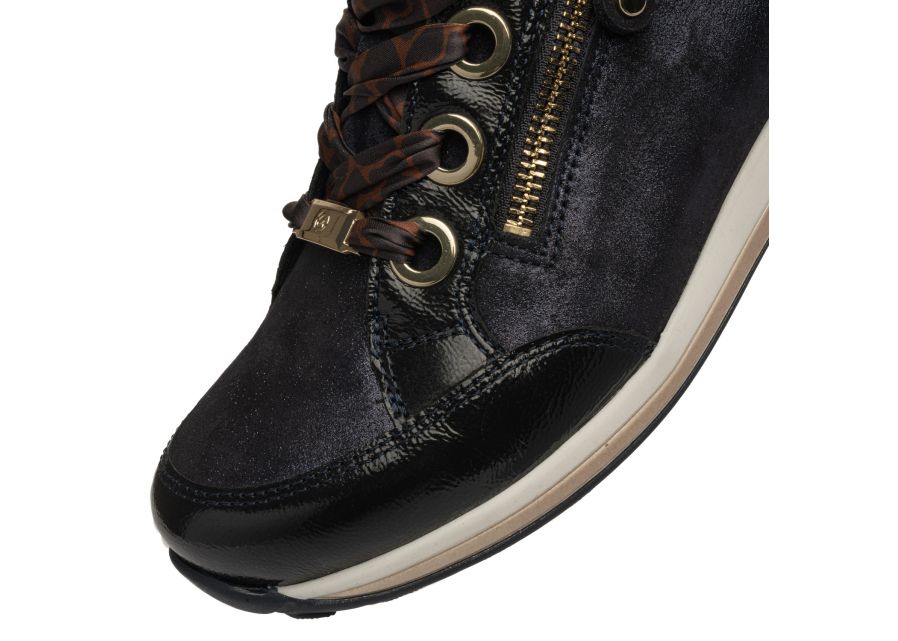 Ara Navy Wide Fit trainer|126458716