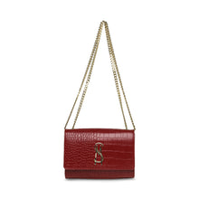 Load image into Gallery viewer, Steve Madden Cherry Red Croc Print Gold Chain Shoulder Bag|13001313CR

