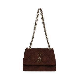Steve Madden Brown & Gold Chain Shoulder Handbag|13002244BR