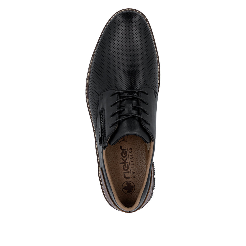Rieker Black and Tan Comfort Shoe|1441200