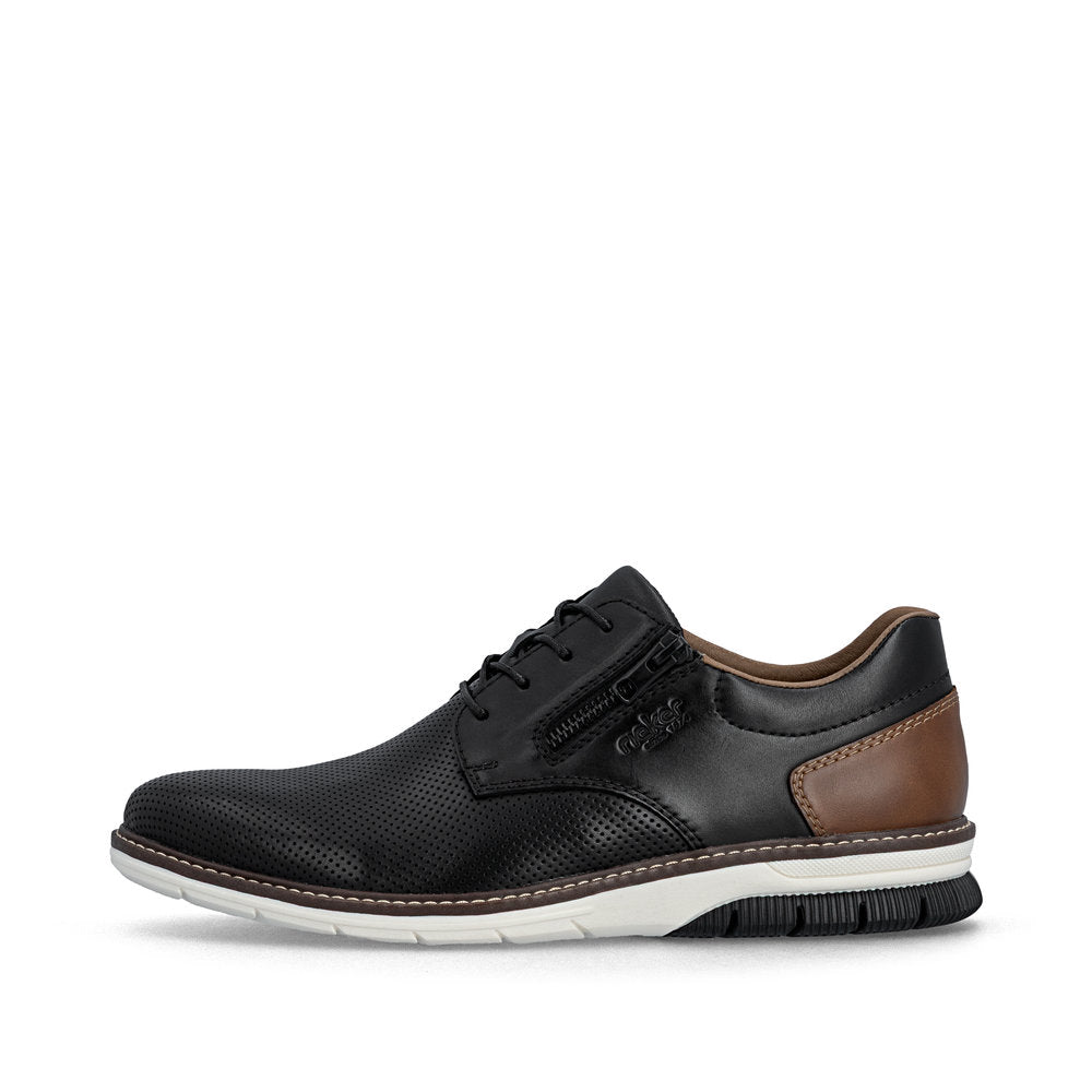 Rieker Black and Tan Comfort Shoe|1441200