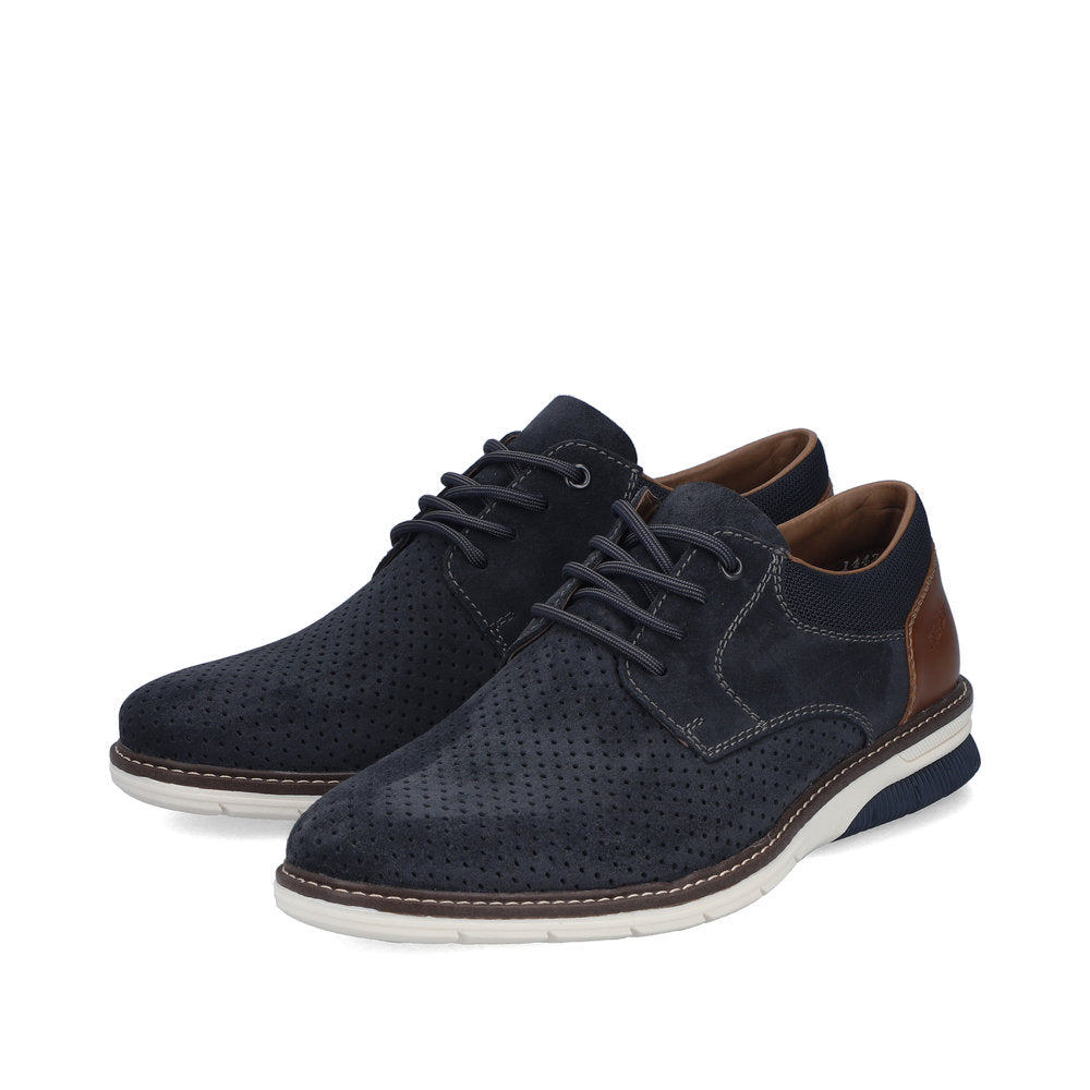 Rieker Navy and Tan Comfort Shoe|1442514