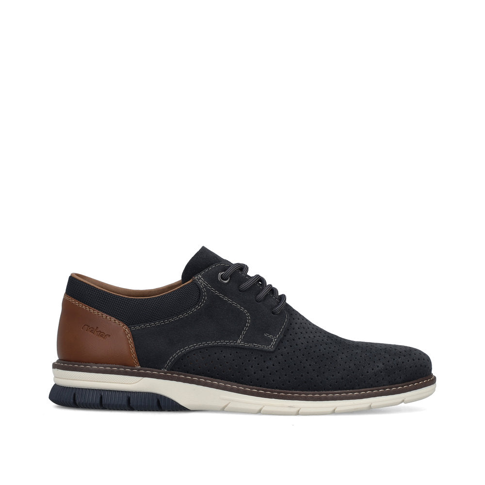 Rieker Navy and Tan Comfort Shoe|1442514