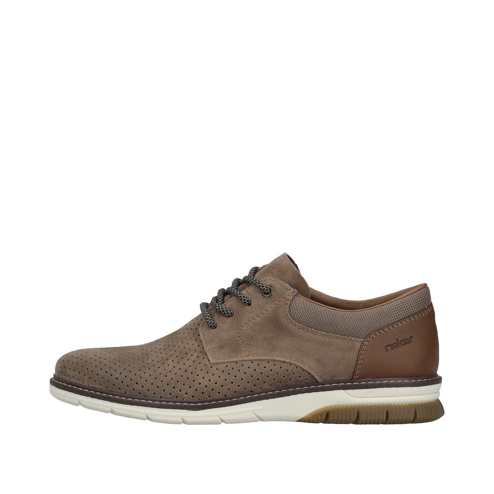 Rieker Brown Comfort Laced Shoe|1442520